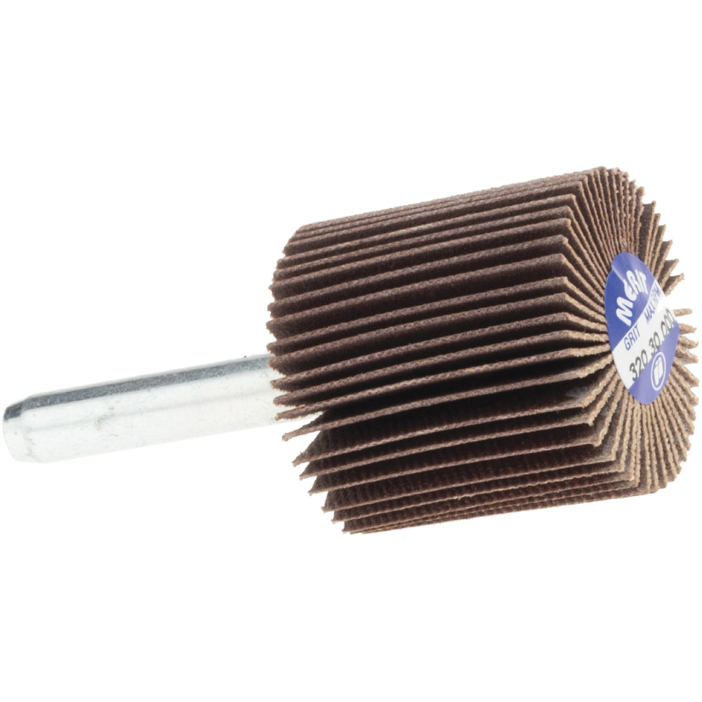 Merit Abrasives 08834137315 Mounted Flap Wheel 1" Dia, 1" Face Width, 320 Grit, Ceramic Alumina