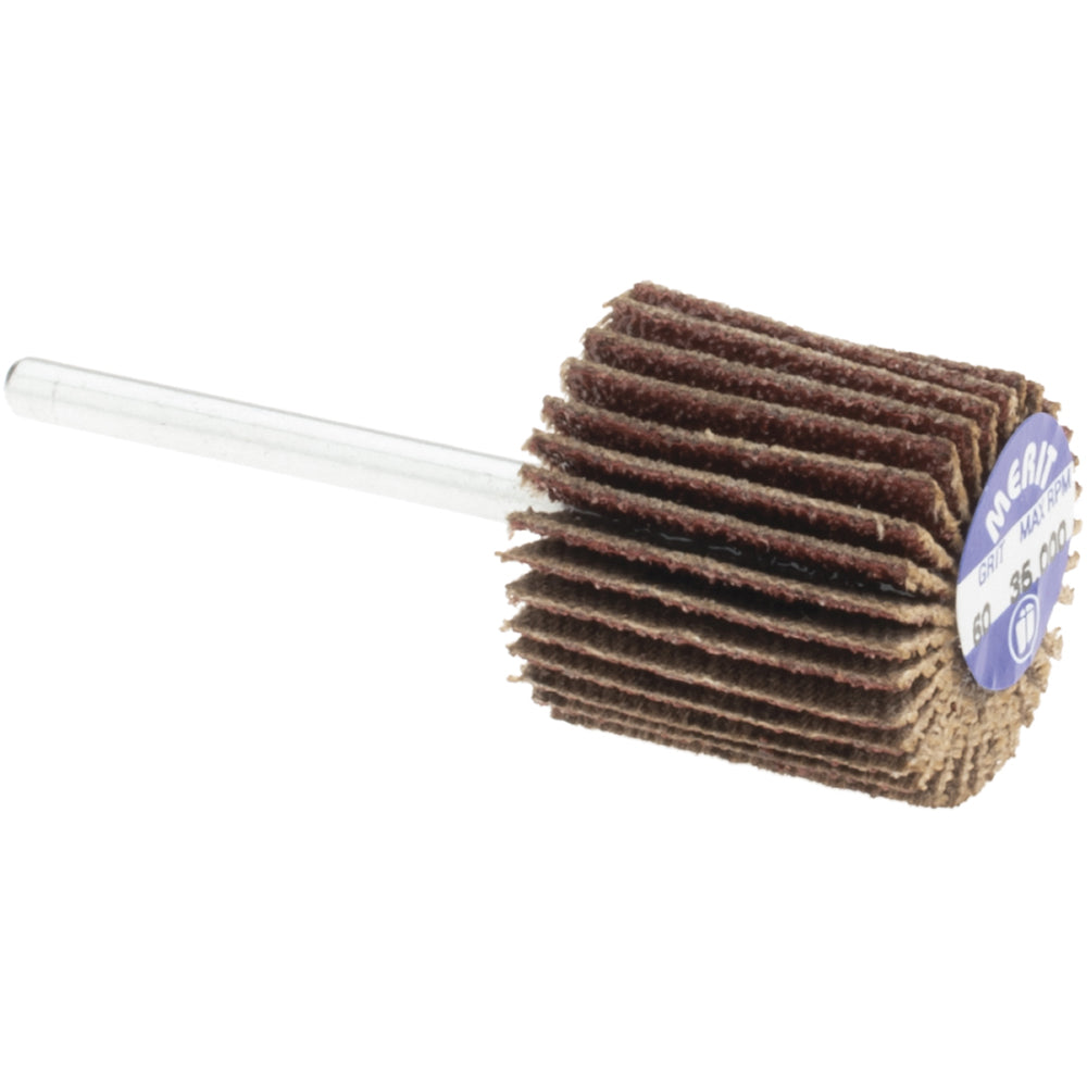 Merit Abrasives 08834137590 Mounted Flap Wheel 3/4" Face Width, 60 Grit, Aluminum Oxide