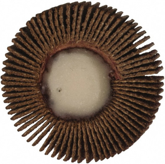 Merit Abrasives 08834137602 Mounted Flap Wheel 1-3/16" Dia, 1/4" Face Width, 120 Grit, Aluminum Oxide