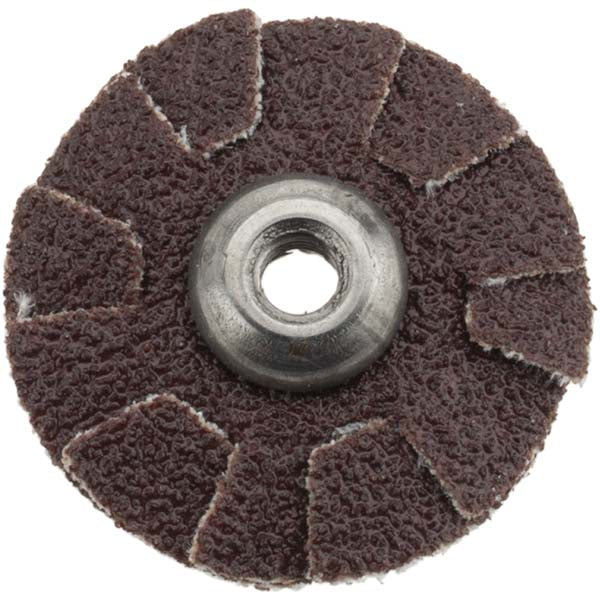 Merit Abrasives 08834184019 80 Grit, 1" Diam, Flexible Slotted Overlap Disc