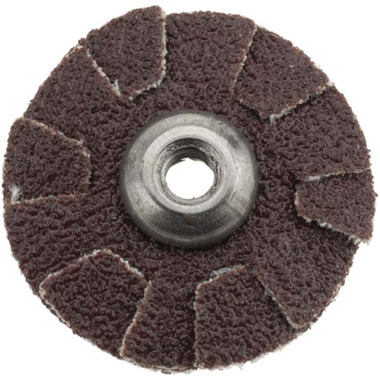 Merit Abrasives 08834184019 80 Grit, 1" Diam, Flexible Slotted Overlap Disc