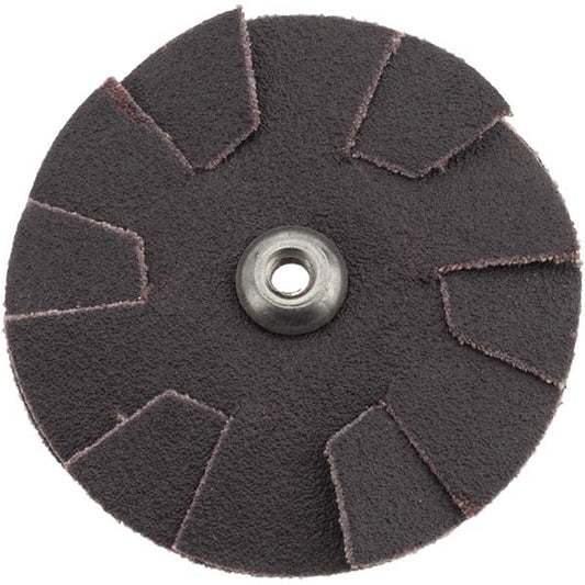 Merit Abrasives 08834184055 120 Grit, 2" Diam, Flexible Slotted Overlap Disc