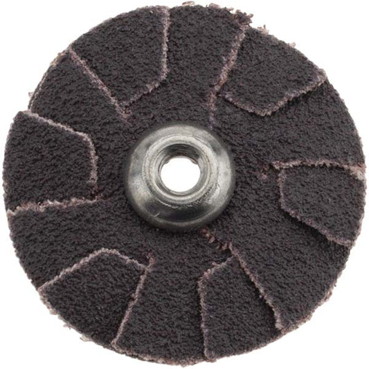 Merit Abrasives 08834184065 80 Grit, 1-1/4" Diam, Flexible Slotted Overlap Disc