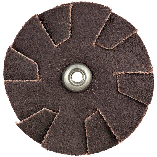 Merit Abrasives 08834184076 80 Grit, 2" Diam, Flexible Slotted Overlap Disc