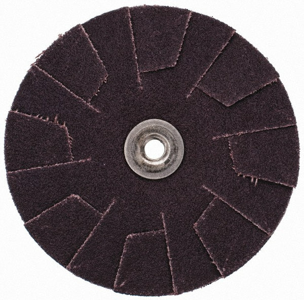 Merit Abrasives 08834184077 80 Grit, 3" Diam, Flexible Slotted Overlap Disc