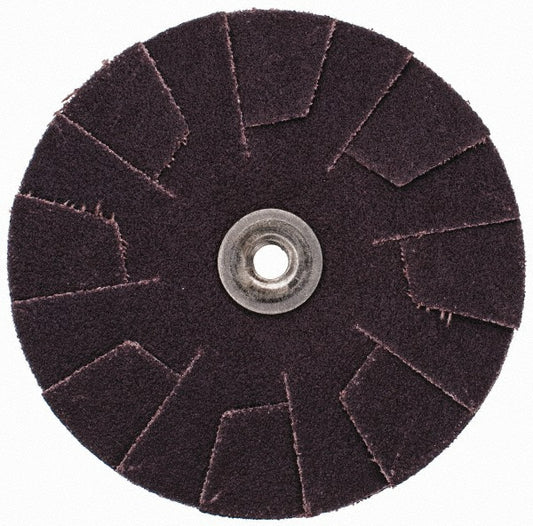 Merit Abrasives 08834184077 80 Grit, 3" Diam, Flexible Slotted Overlap Disc