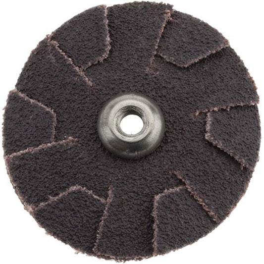 Merit Abrasives 08834184079 80 Grit, 1-1/2" Diam, Flexible Slotted Overlap Disc