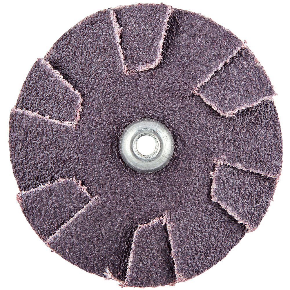 Merit Abrasives 08834184081 60 Grit, 2" Diam, Flexible Slotted Overlap Disc