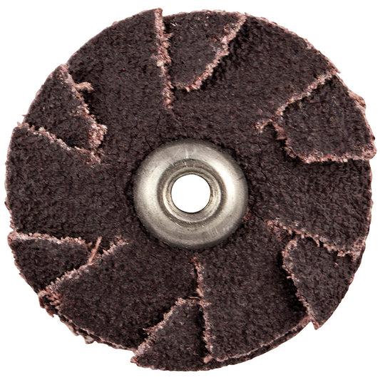 Merit Abrasives 08834184084 120 Grit, 1-1/4" Diam, Flexible Slotted Overlap Disc