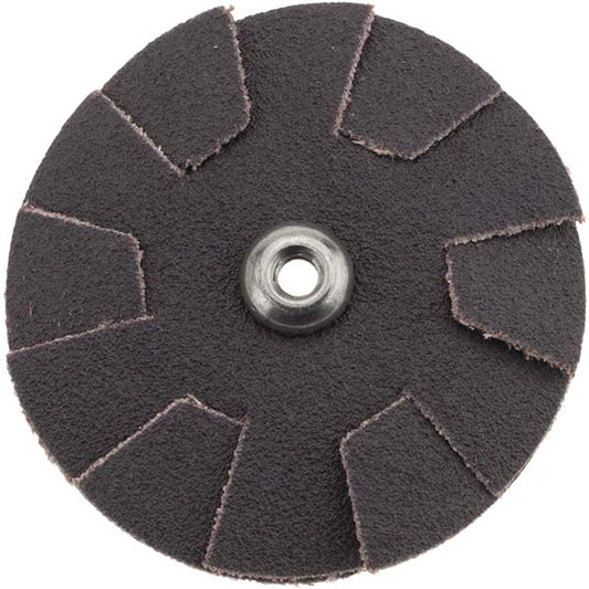 Merit Abrasives 08834184145 100 Grit, 2" Diam, Flexible Slotted Overlap Disc