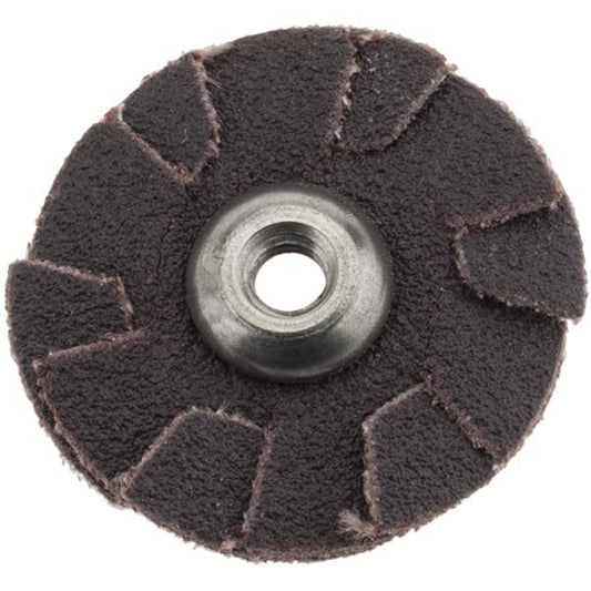 Merit Abrasives 08834184151 120 Grit, 1" Diam, Flexible Slotted Overlap Disc