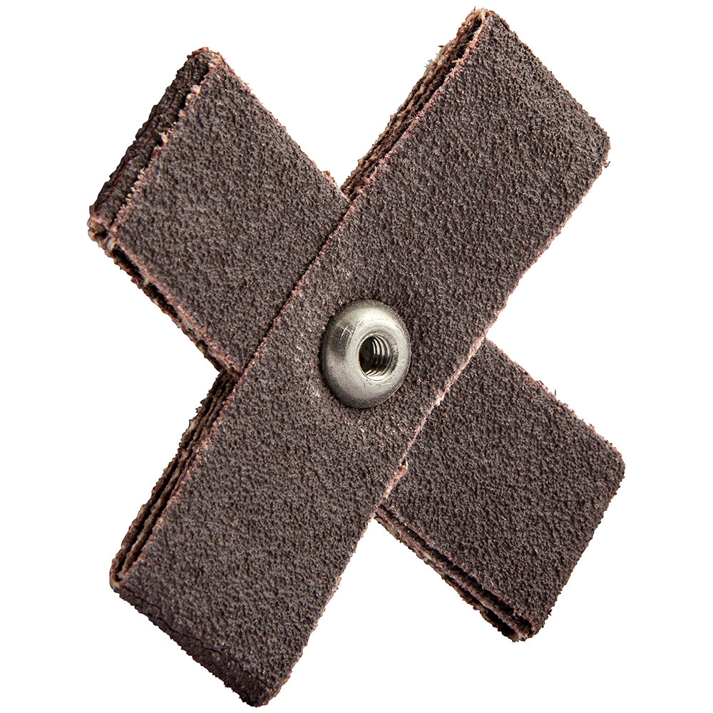 Merit Abrasives 08834184206 80 Grit, Medium Grade, Aluminum Oxide Cross Pad