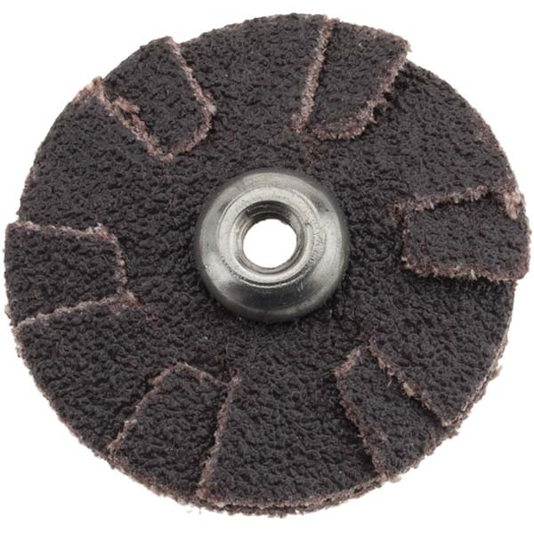 Merit Abrasives 08834184270 60 Grit, 1-1/4" Diam, Flexible Slotted Overlap Disc