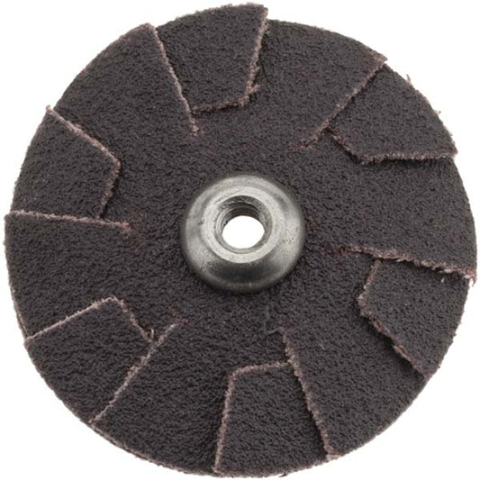 Merit Abrasives 08834184279 100 Grit, 1-1/2" Diam, Flexible Slotted Overlap Disc