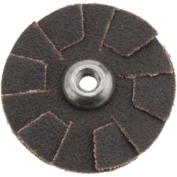 Merit Abrasives 08834184291 100 Grit, 1-1/4" Diam, Flexible Slotted Overlap Disc