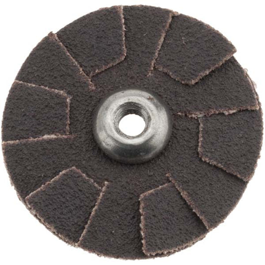 Merit Abrasives 08834184291 100 Grit, 1-1/4" Diam, Flexible Slotted Overlap Disc