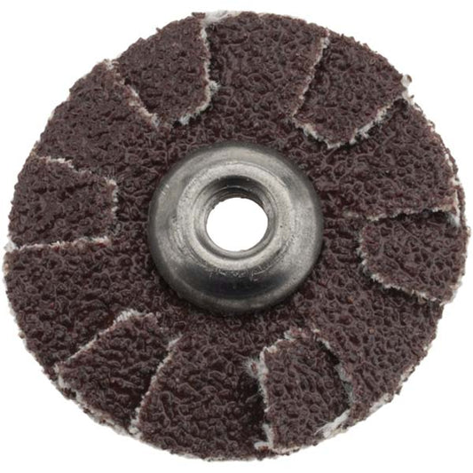 Merit Abrasives 08834184346 60 Grit, 1" Diam, Flexible Slotted Overlap Disc