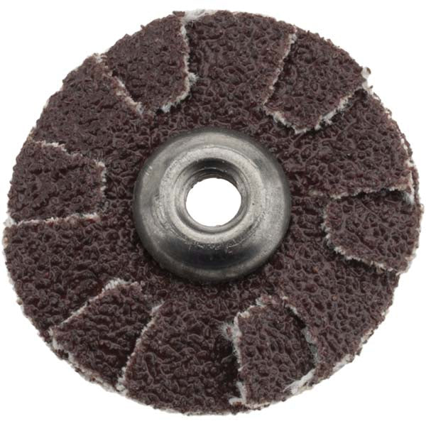 Merit Abrasives 08834184346 60 Grit, 1" Diam, Flexible Slotted Overlap Disc