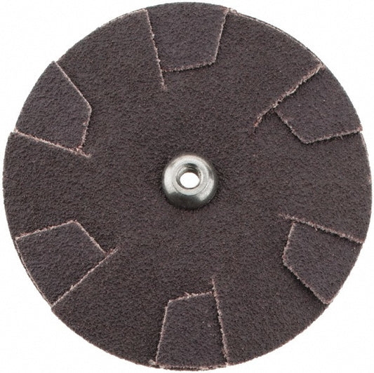 Merit Abrasives 08834184444 80 Grit, 2-1/2" Diam, Flexible Slotted Overlap Disc