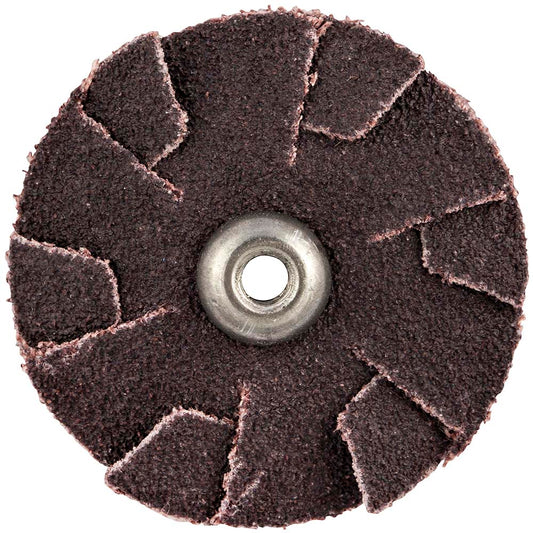 Merit Abrasives 08834184655 60 Grit, 1-3/4" Diam, Flexible Slotted Overlap Disc