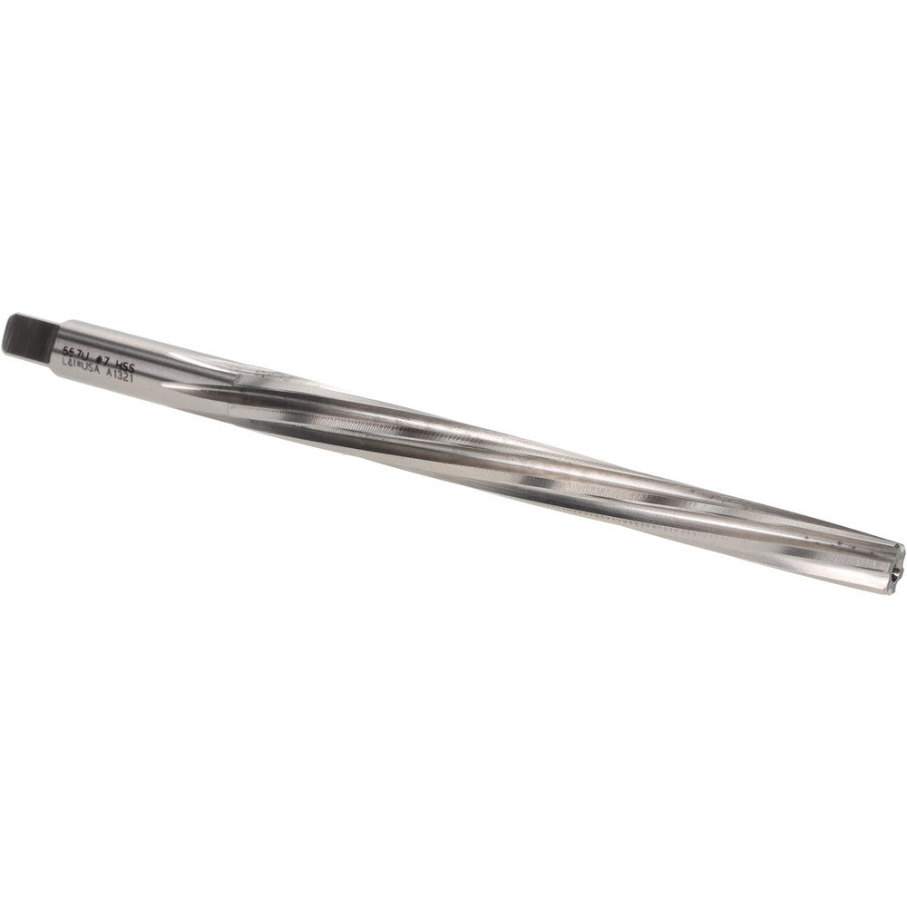 Value Collection 557u 7 Taper Pin Reamer #7 Pin, 0.3297" Small End, 0.422" Large End, High Speed Steel