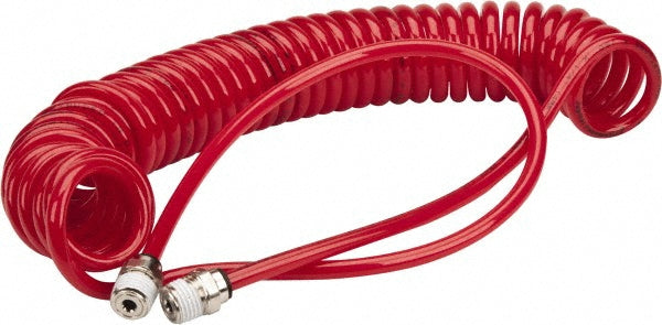 Pro-Source 5540014015PRO Coiled & Self Storing Hose 15' Long, Male Swivel x Male Swivel