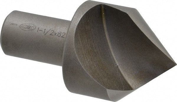 Keo 919-000-133 Countersink 1-1/2" Head Dia, 82.00 deg Included Angle, 1 Flute, High-Speed Steel, Right Hand Cut