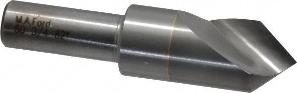 M.A. Ford 60075002 Countersink 3/4" Head Dia, 82.00 deg Included Angle, 1 Flute, Solid Carbide, Right Hand Cut