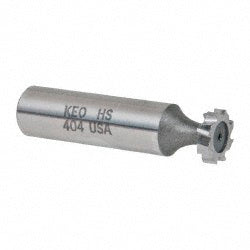 Keo 943-000-069 Woodruff Keyseat Cutter 0.5" Cut Dia, 0.125" Cut Width, 1/2" Shank Dia, Staggered Tooth