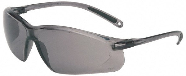 North A701 Safety Glass Scratch-Resistant, Polycarbonate, Gray Lenses, Frameless, UV Protection