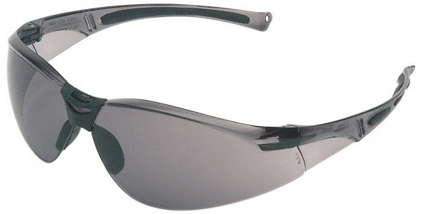 North A801 Safety Glass Scratch-Resistant, Polycarbonate, Gray Lenses, Frameless, UV Protection