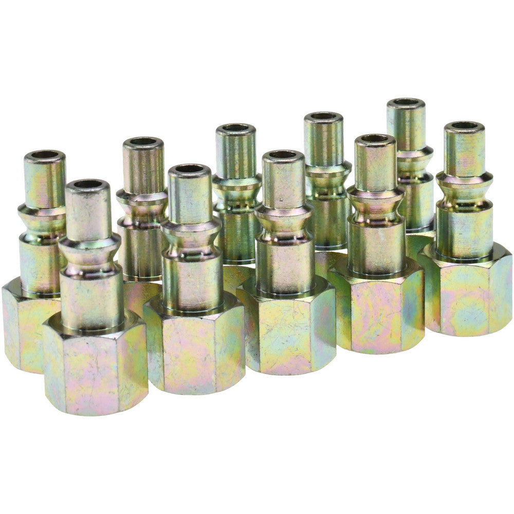 Value Collection 2521682521 10 Piece 1/4" Body 1/4 NPT 215 psi Steel ARO Pneumatic Coupling Plug Set