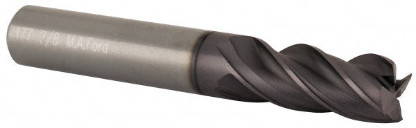 M.A. Ford 17737510A Square End Mill 3/8" Dia, 7/8" LOC, 4 Flute, Solid Carbide