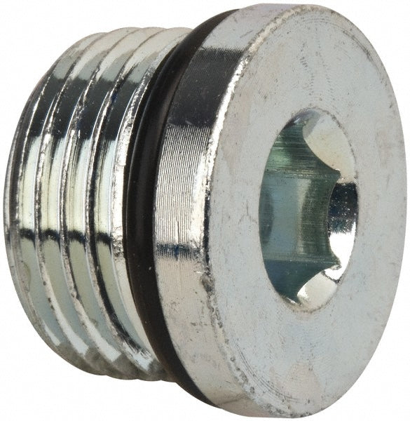 Parker 10 HP5ON-S Industrial Pipe Hex Socket Plug 7/8-14 Male Thread, Male Straight Thread O-Ring