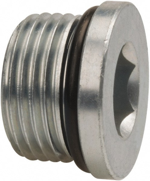 Parker 12 HP5ON-S Industrial Pipe Hex Socket Plug 1-1/16-12 Male Thread, Male Straight Thread O-Ring