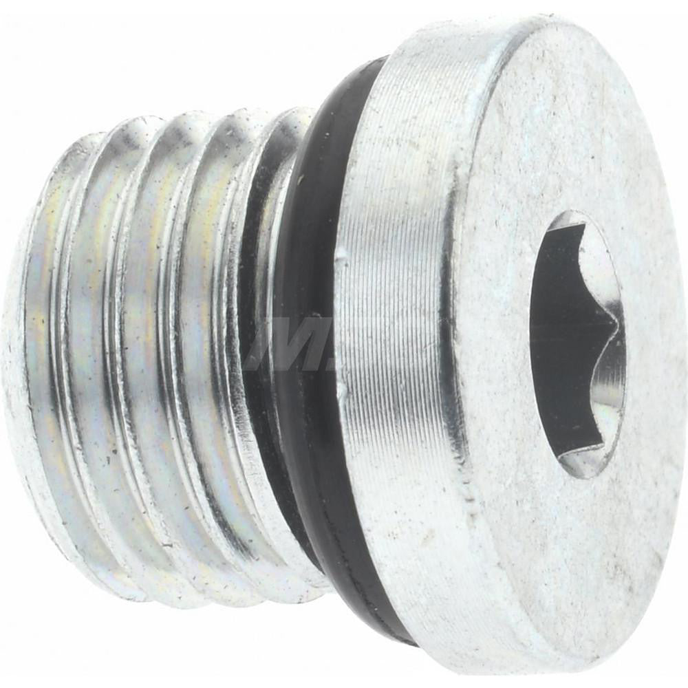 Parker 4 HP5ON-S Industrial Pipe Hex Socket Plug 7/16-20 Male Thread, Male Straight Thread O-Ring