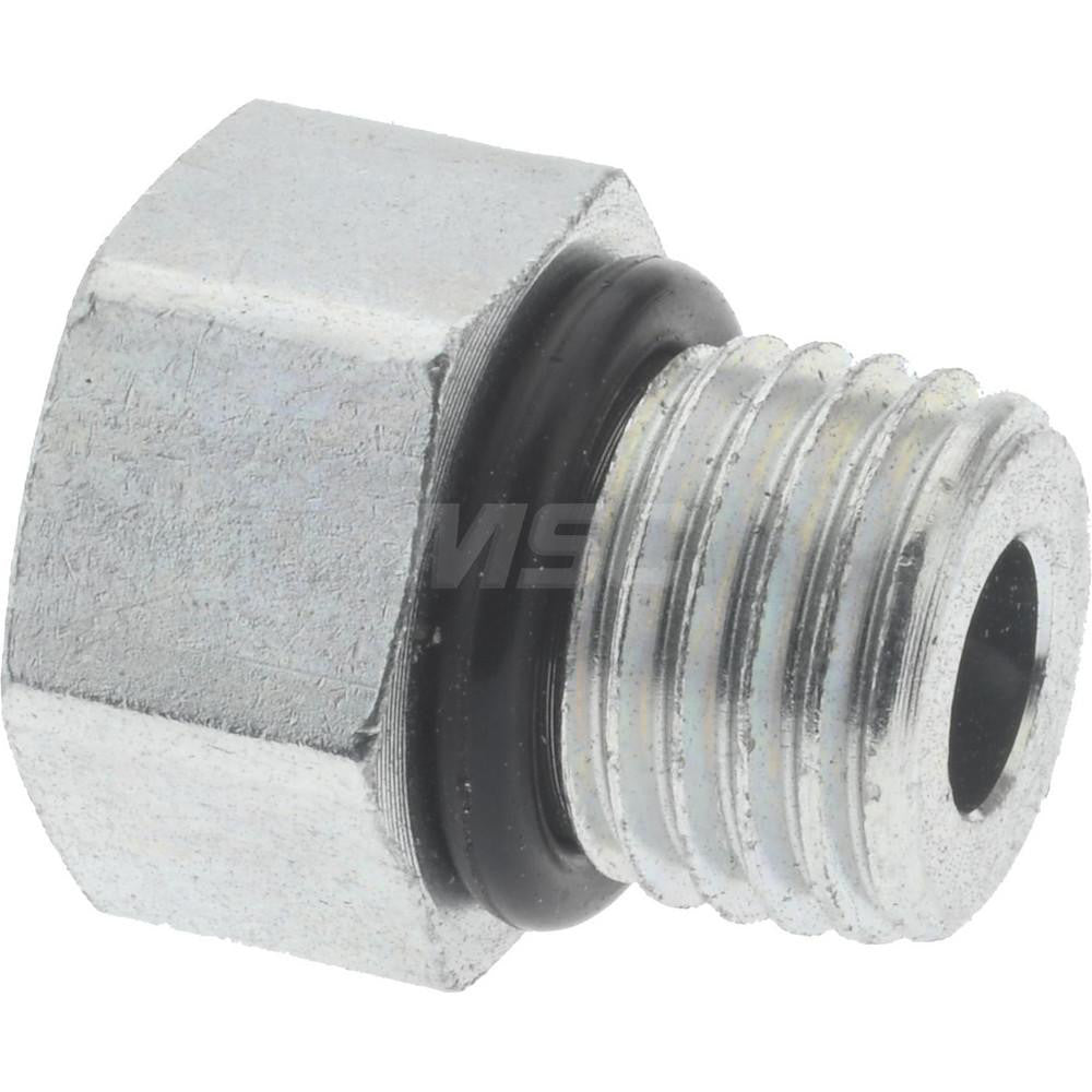 Parker 4 P5ON-S Industrial Pipe Hex Plug 7/16-20 Male Thread, Male Straight Thread O-Ring