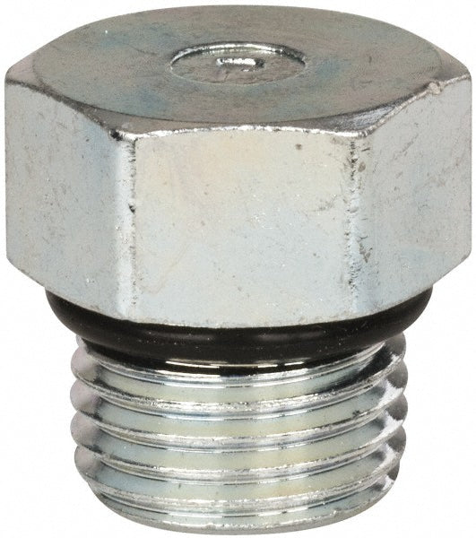 Parker 6 P5ON-S Industrial Pipe Hex Plug 9/16-18 Male Thread, Male Straight Thread O-Ring