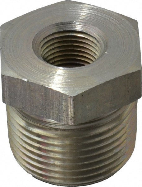 Parker 1 X 3/8 PTR-S Industrial Pipe Bushing 3/8" Female Thread, 1" Male Thread, MNPTF x FNPTF