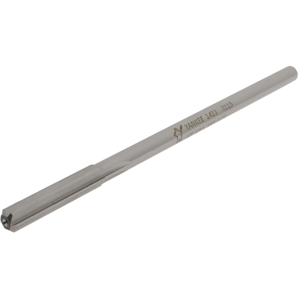 Hertel Reamers 1433-0.3115 Chucking Reamer 0.3115" Dia, 6" OAL, 1-1/2" Flute Length, Straight Flute, Straight-Cylindrical Shank, HSSCobalt