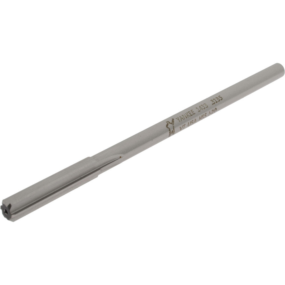 Hertel Reamers 1433-0.3135 Chucking Reamer 0.3135" Dia, 6" OAL, 1-1/2" Flute Length, Straight Flute, Straight-Cylindrical Shank, HSSCobalt