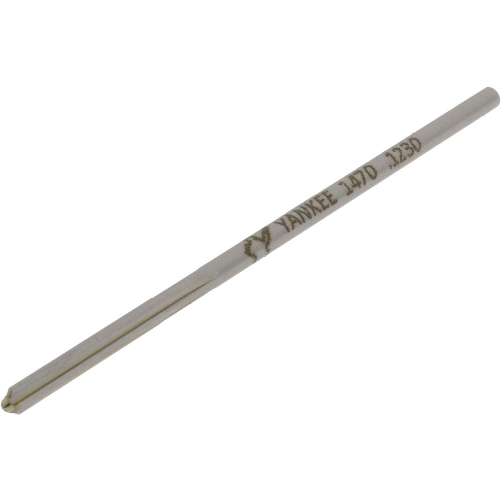 Hertel Reamers 1470-0.1230 Chucking Reamer 0.1230" Dia, 3-1/2" OAL, 1-7/8" Flute Length, Straight Flute, Straight-Cylindrical Shank, HSSCobalt