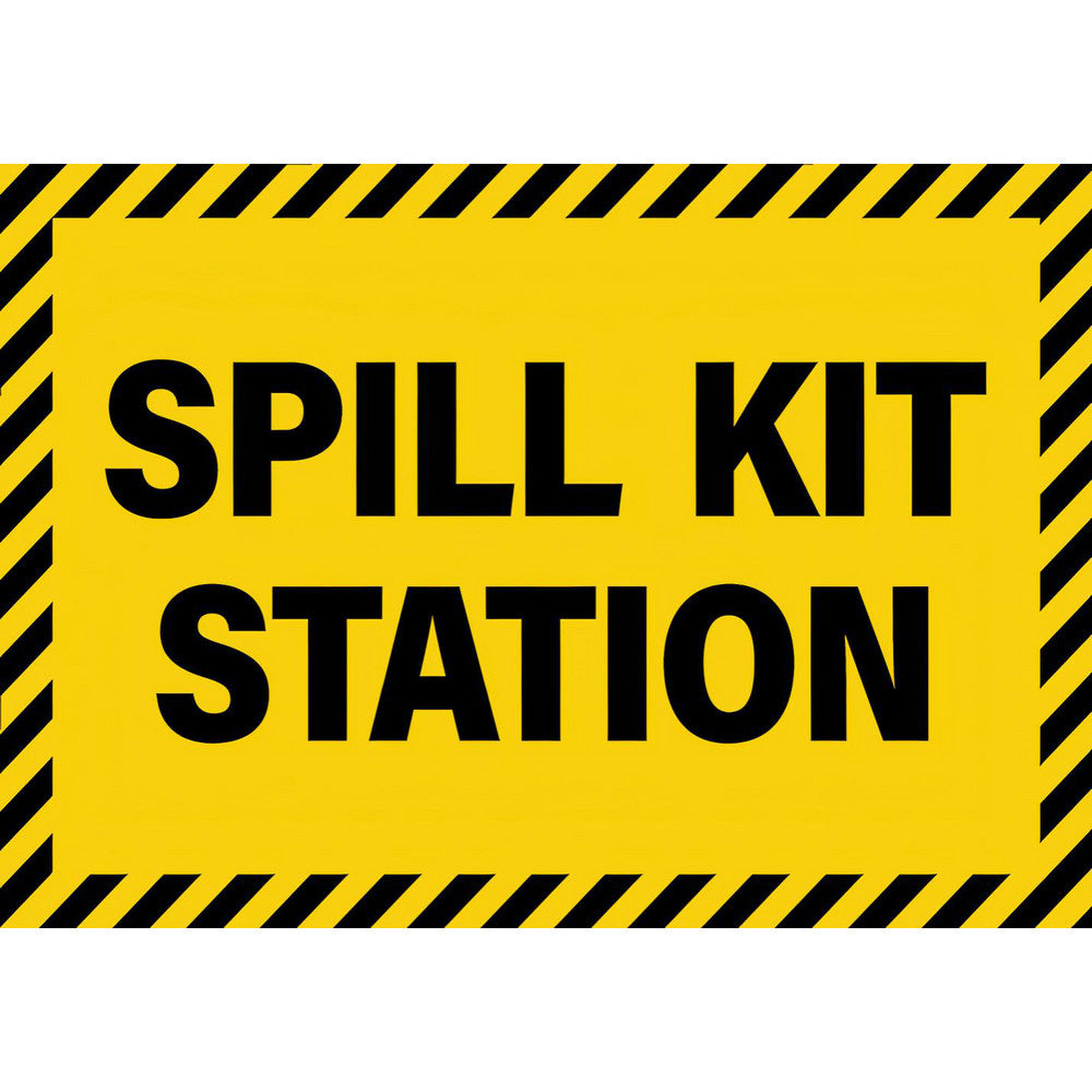 PRO-SAFE PS-SGN107-710V Exit, Facility, Security & Admittance, Fire, Visitor & Workplace Sign Rectangle, No Header, SPILL KIT STATION