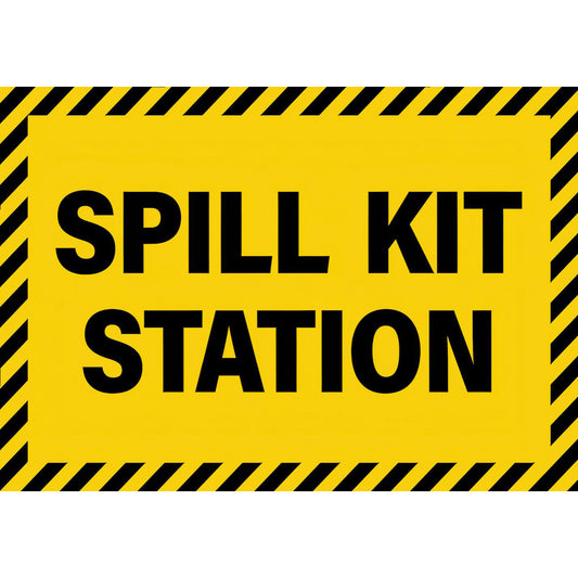 PRO-SAFE PS-SGN107-710V Exit, Facility, Security & Admittance, Fire, Visitor & Workplace Sign Rectangle, No Header, SPILL KIT STATION