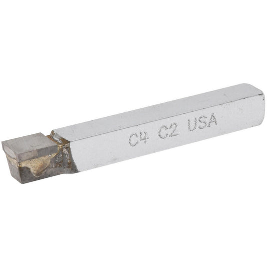 CLAPP & HANEY BRAZED TOOL 400 Single Point Tool Bit C-4, 1/4" Shank Width, 1/4" Shank Height, C2 Solid Carbide Tip, Neutral