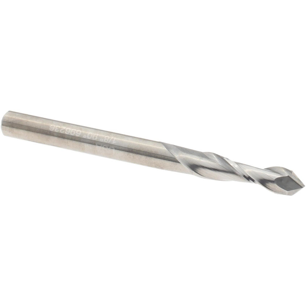 Melin Tool 16083 Drill Mill 1/8" Dia, 1/2" LOC, 2 Flutes, 90 &deg Point, Solid Carbide