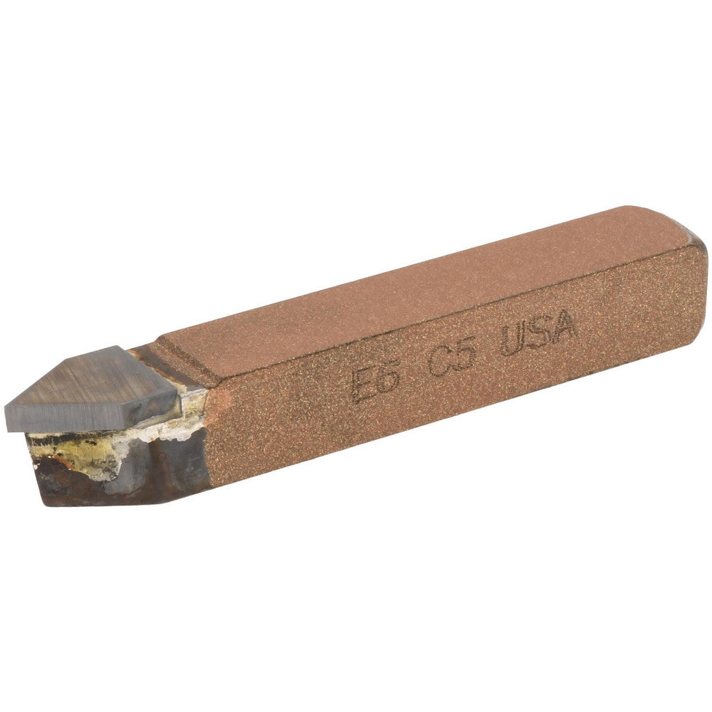 CLAPP & HANEY BRAZED TOOL 611 Single Point Tool Bit E-6, 3/8" Shank Width, 3/8" Shank Height, C5 Solid Carbide Tip, Neutral