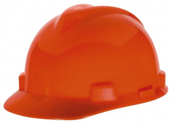 MSA 488148 Hard Hat Impact Resistant, V-Gard Slotted Cap, Type 1, Class E, 4-Point Suspension