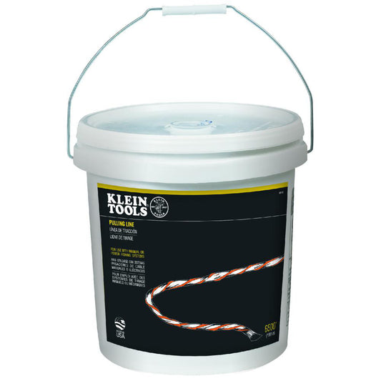Klein Tools 56110 Cable Pulling Accessories Line/Tape Type Pulling Line  Rope/Tape Diameter (Inch) 1in  Breaking Strength 210  Rope/Tape Length (Feet) 6500ft  Breaking Strength (Lb.) 210  Maximum Work Load (Lb.) 209lb