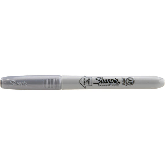 Sharpie 39100 Permanent Marker Metallic Silver, AP Non-Toxic, Fine Point